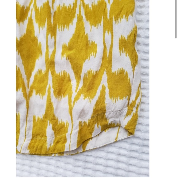 LOFT rayon ikat lined button down tropical mini skirt L - Picture 3 of 9